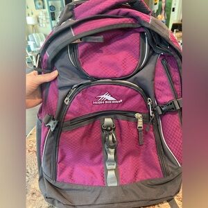 High Sierra Purple and Gray Daypack Backpack Brand New
